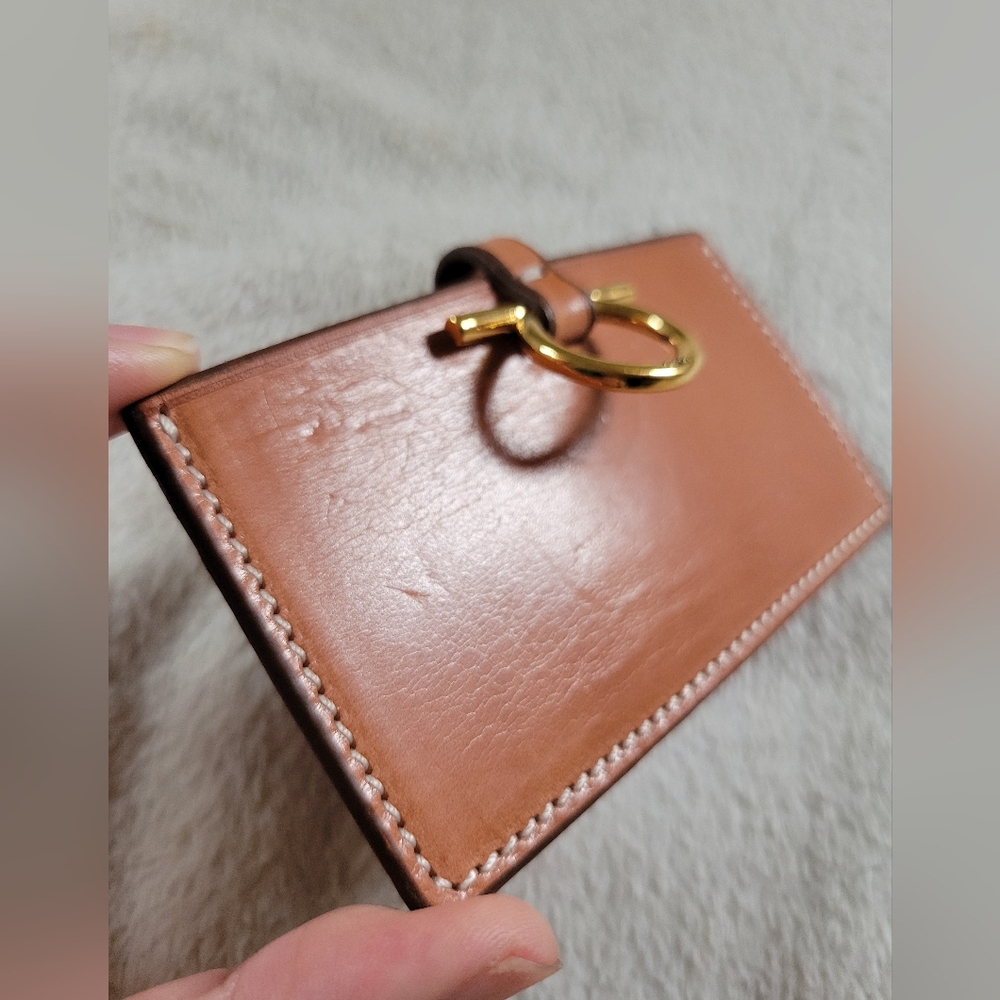 ✨️HP✨️CXC | EUC Sleek Camel/Tan Omega Leather Card Holder - Picture 11 of 11